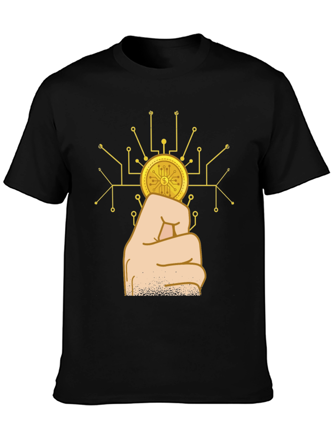 Crypto Coin Fist Black T-Shirt
