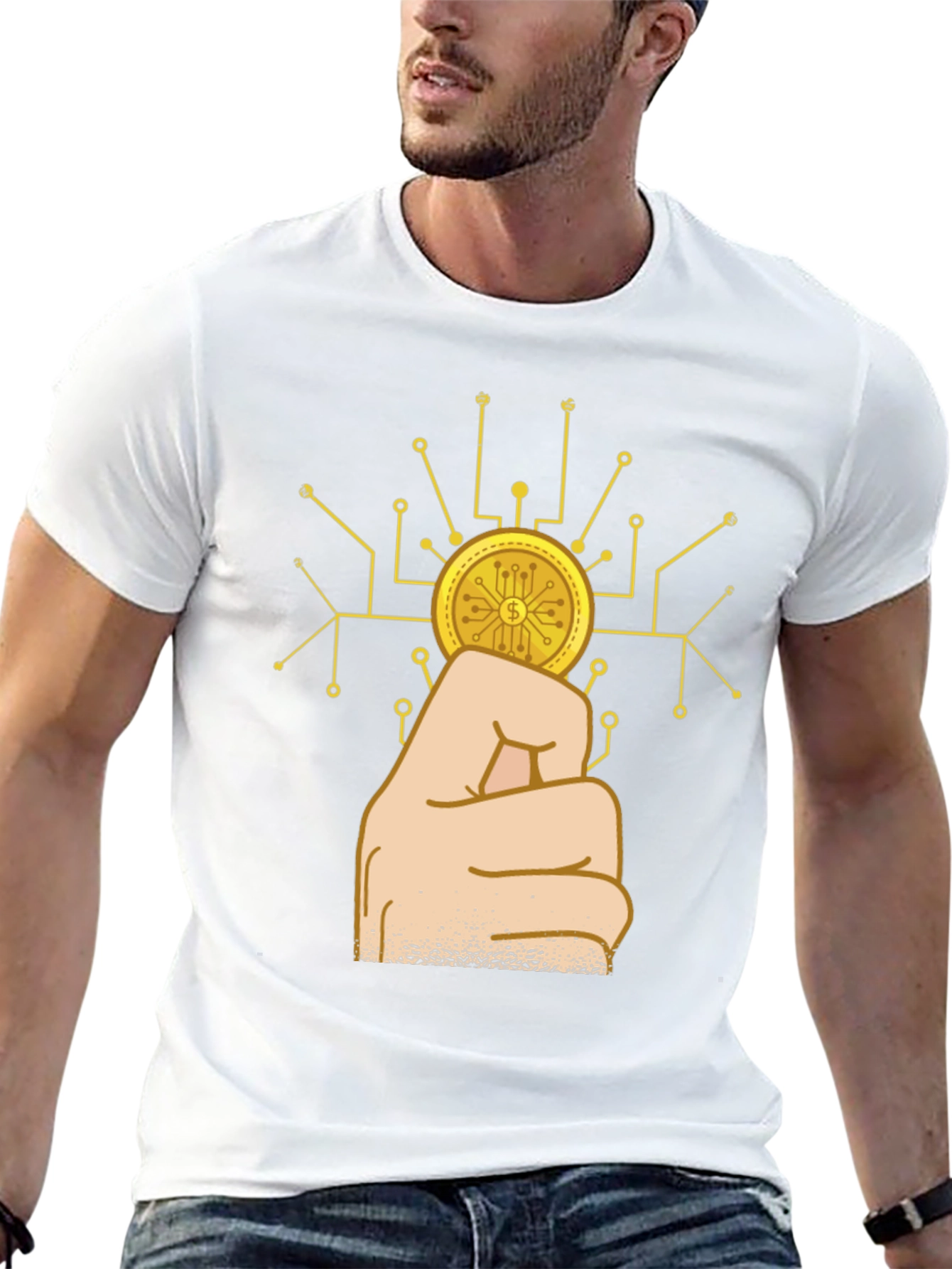 Crypto Coin Fist Black T-Shirt