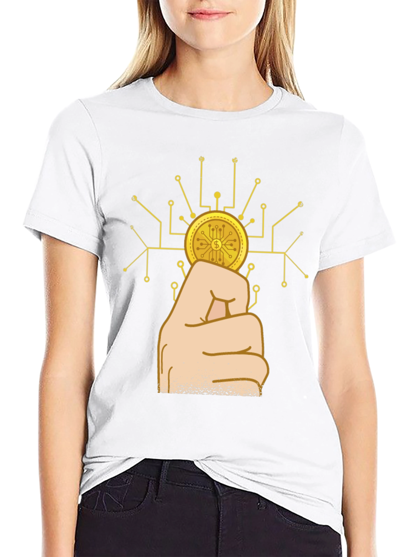 Crypto Coin Fist Black T-Shirt