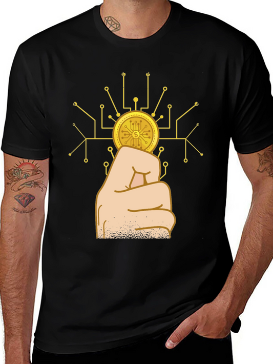 Crypto Coin Fist Black T-Shirt