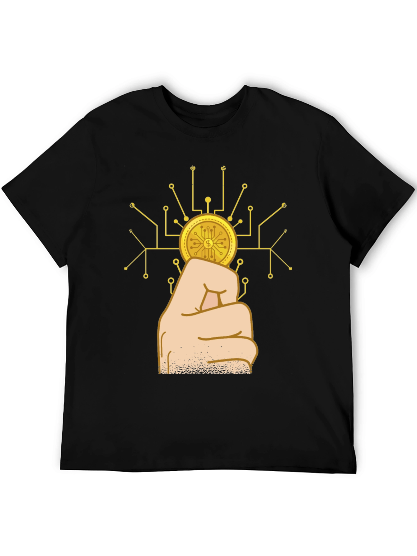 Crypto Coin Fist Black T-Shirt
