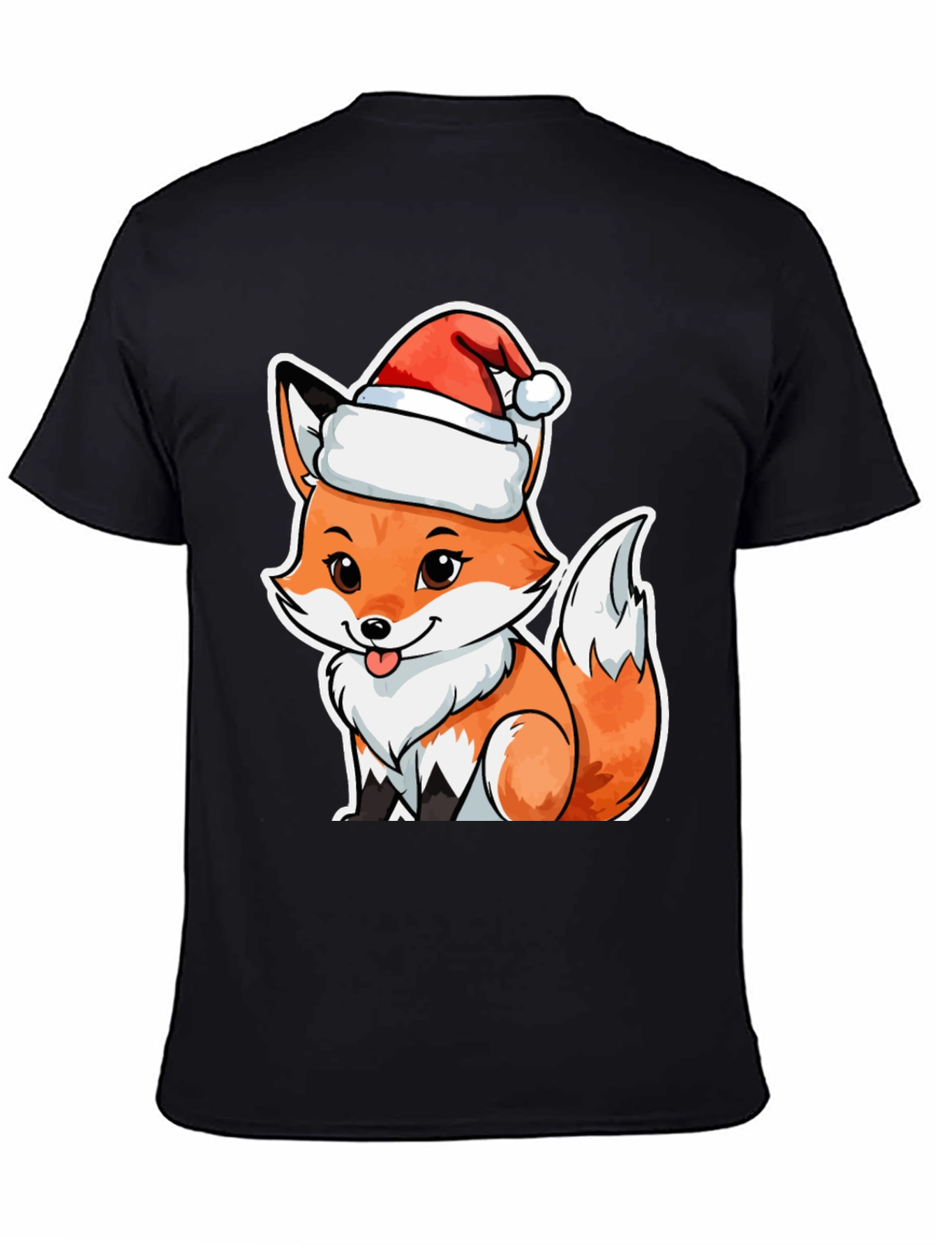 Festive Fox Tee - Cute Christmas Style