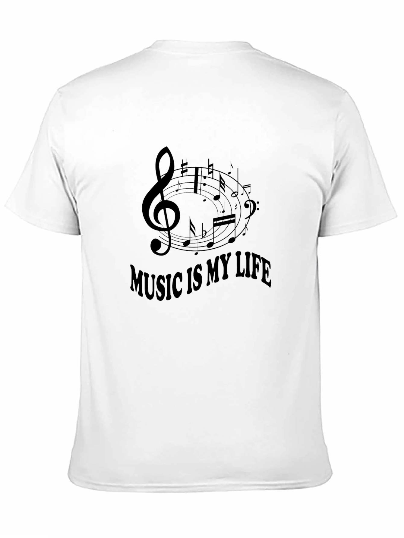 Music is My Life T-Shirt - Black Cotton Tee