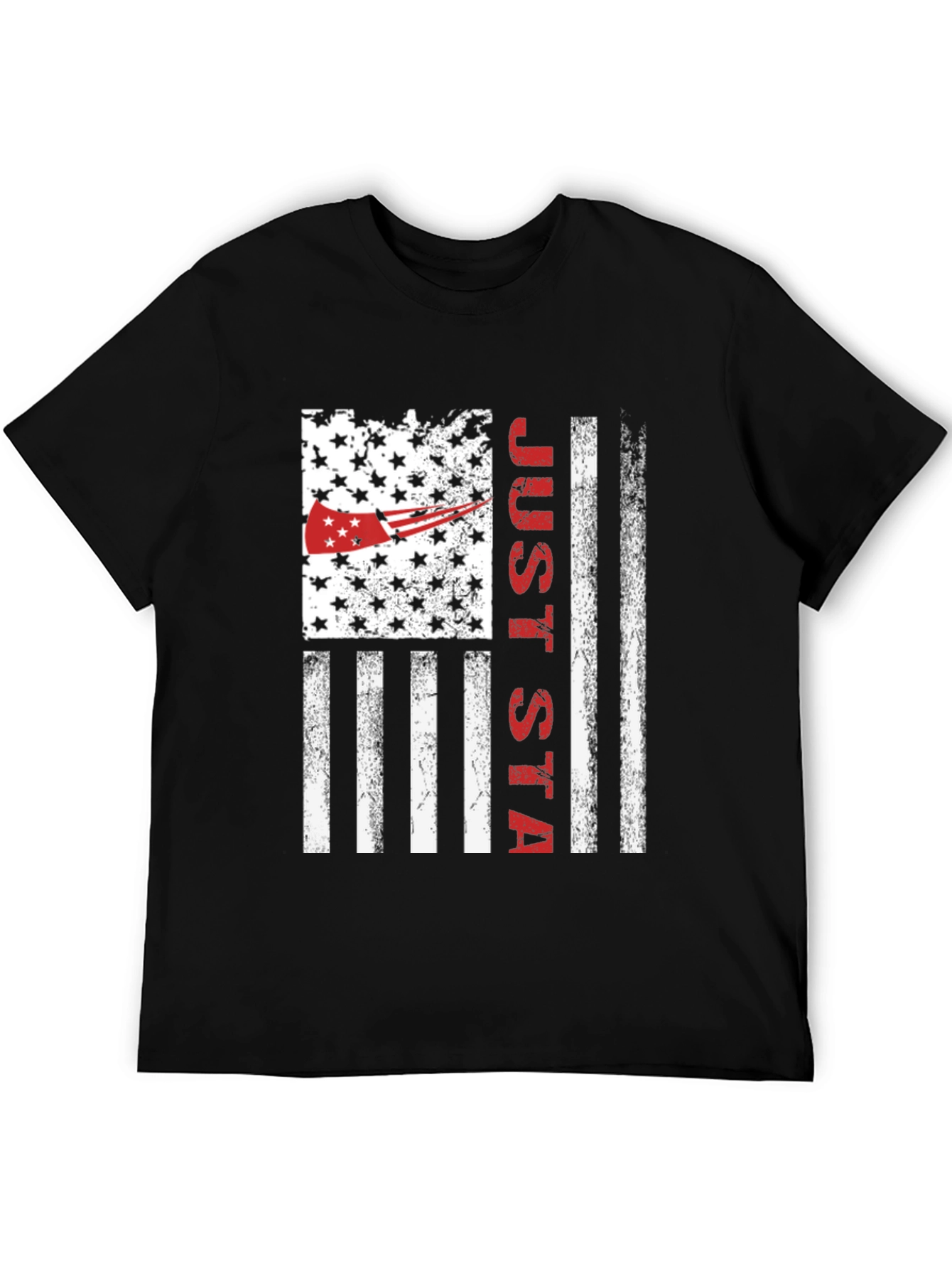 Just Stay T-Shirt American Flag Patriotic Design