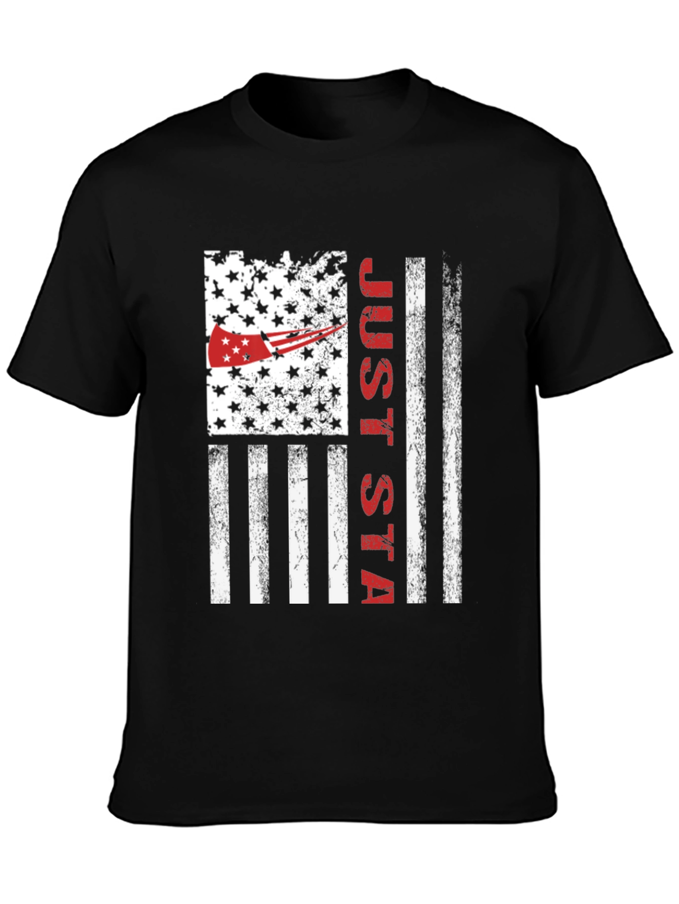 Just Stay T-Shirt American Flag Patriotic Design
