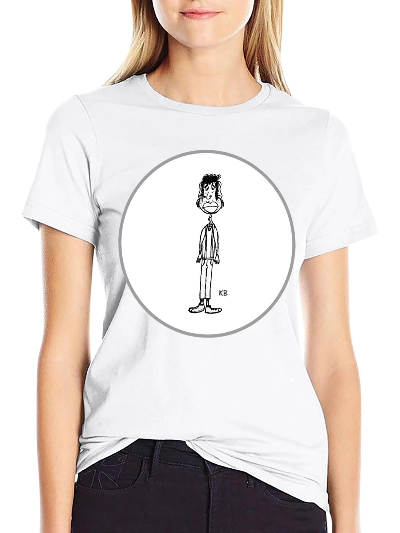 Cartoon Character Graphic Black T-Shirt