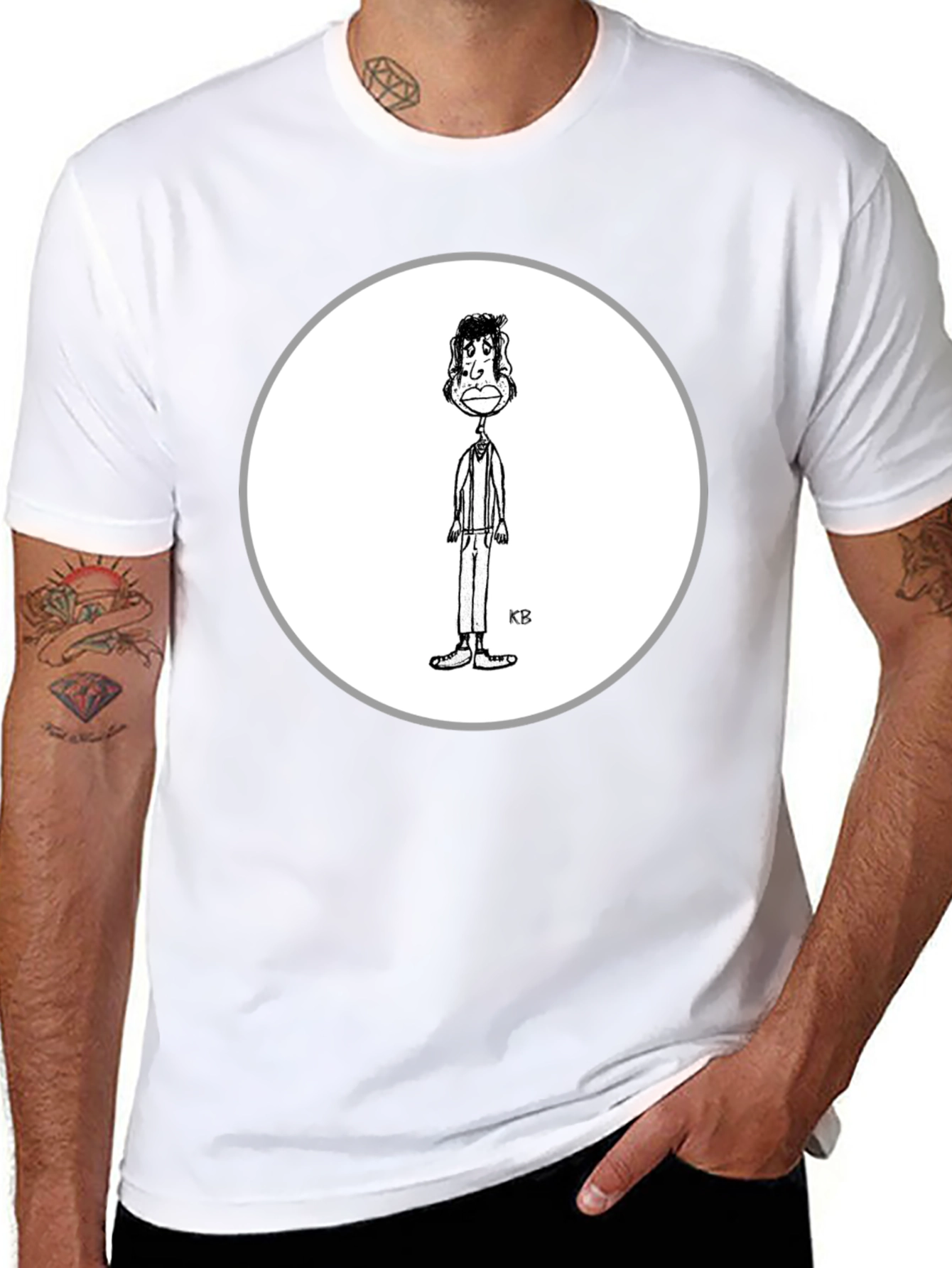 Cartoon Character Graphic Black T-Shirt