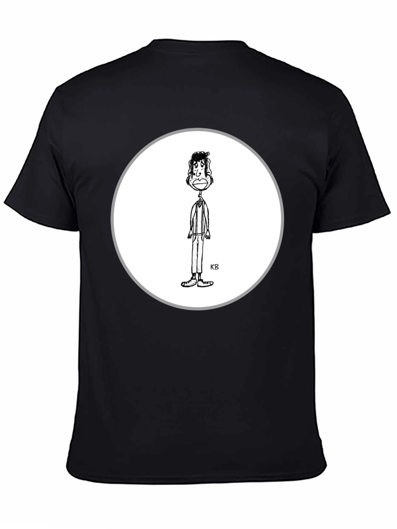 Cartoon Character Graphic Black T-Shirt