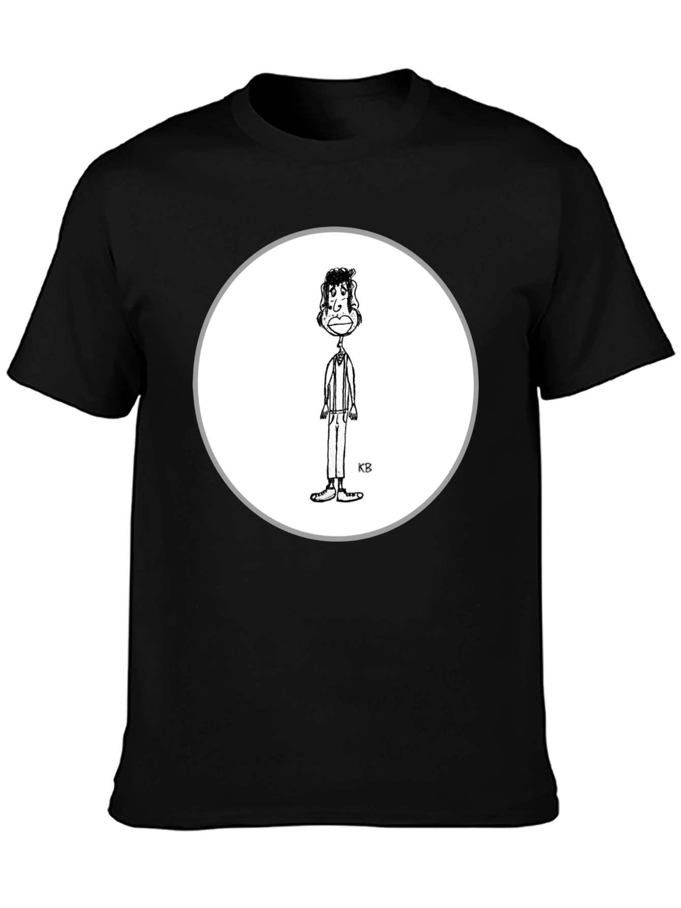 Cartoon Character Graphic Black T-Shirt
