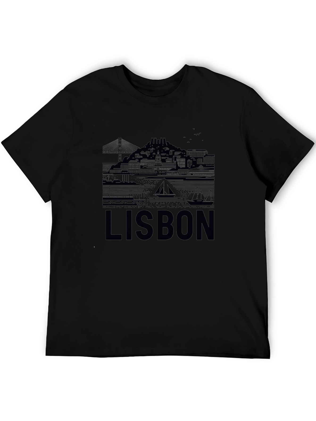Lisbon Graphic Tee - Cityscape Design
