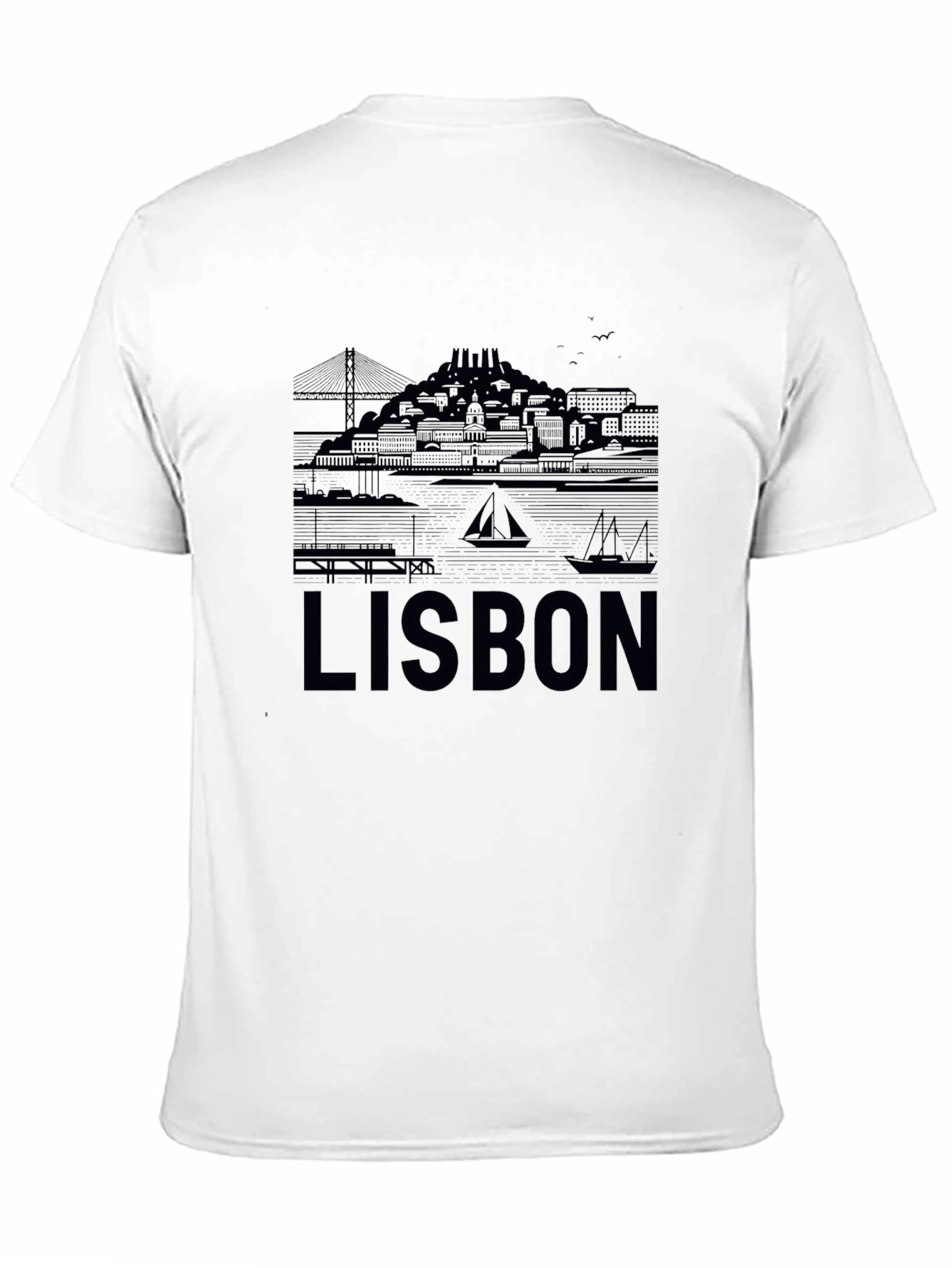 Lisbon Graphic Tee - Cityscape Design