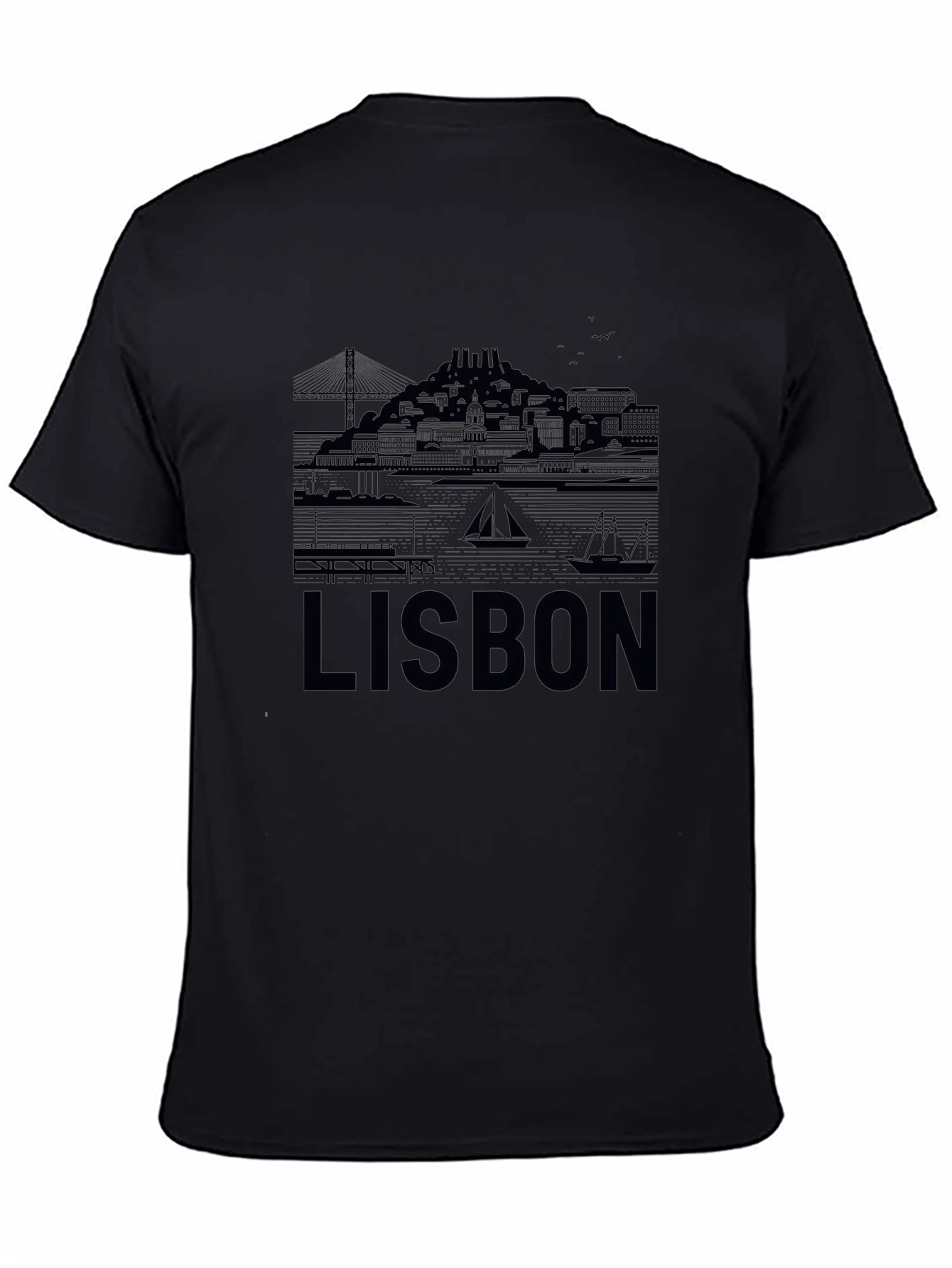 Lisbon Graphic Tee - Cityscape Design