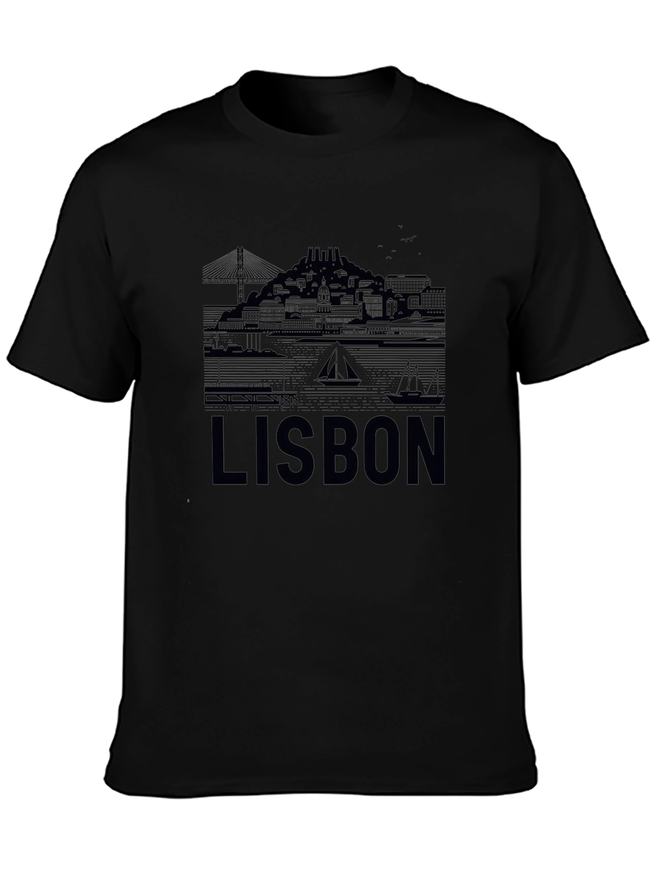Lisbon Graphic Tee - Cityscape Design