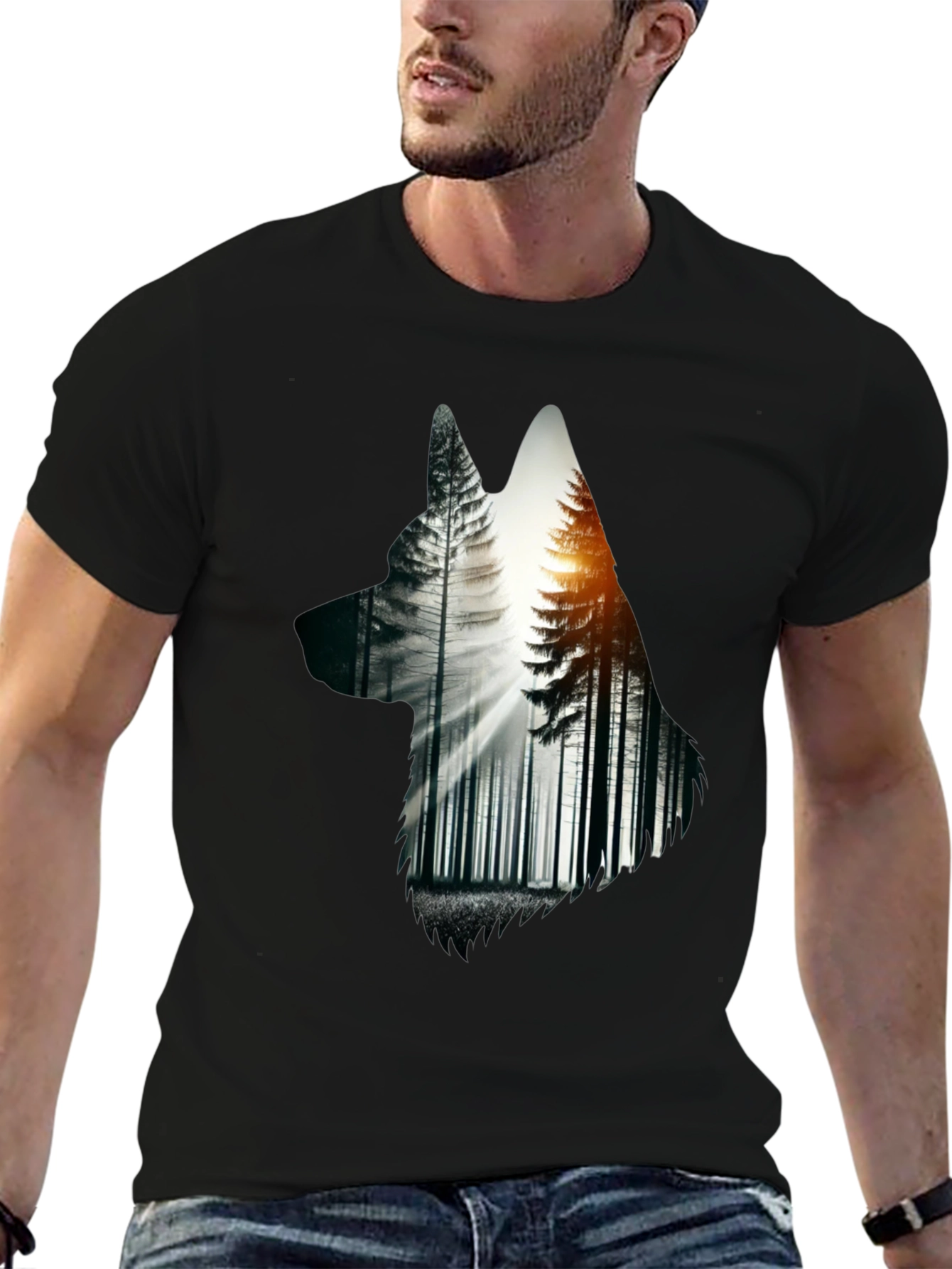 Nature Wolf Silhouette Tee