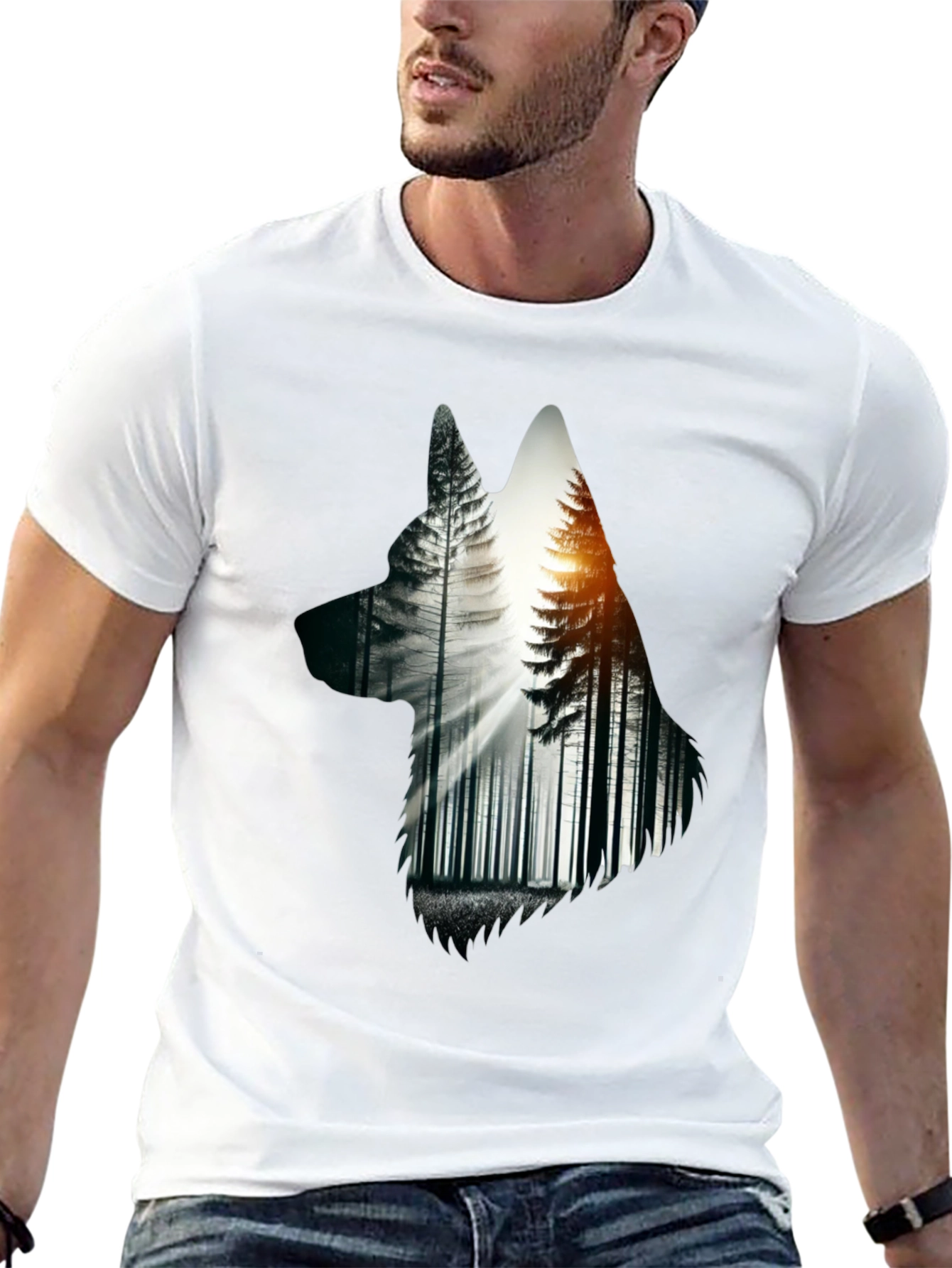 Nature Wolf Silhouette Tee