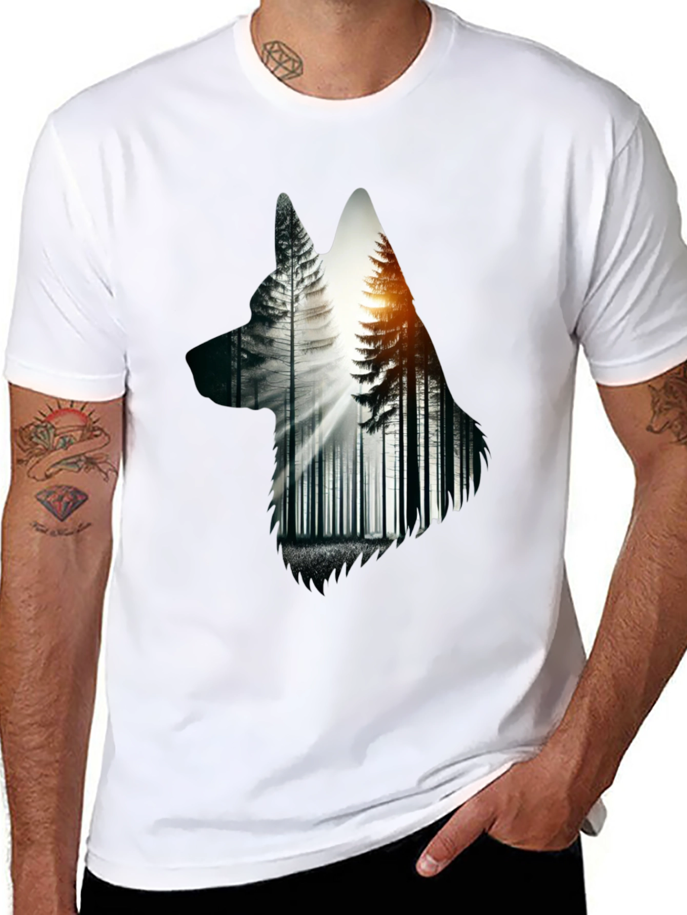 Nature Wolf Silhouette Tee