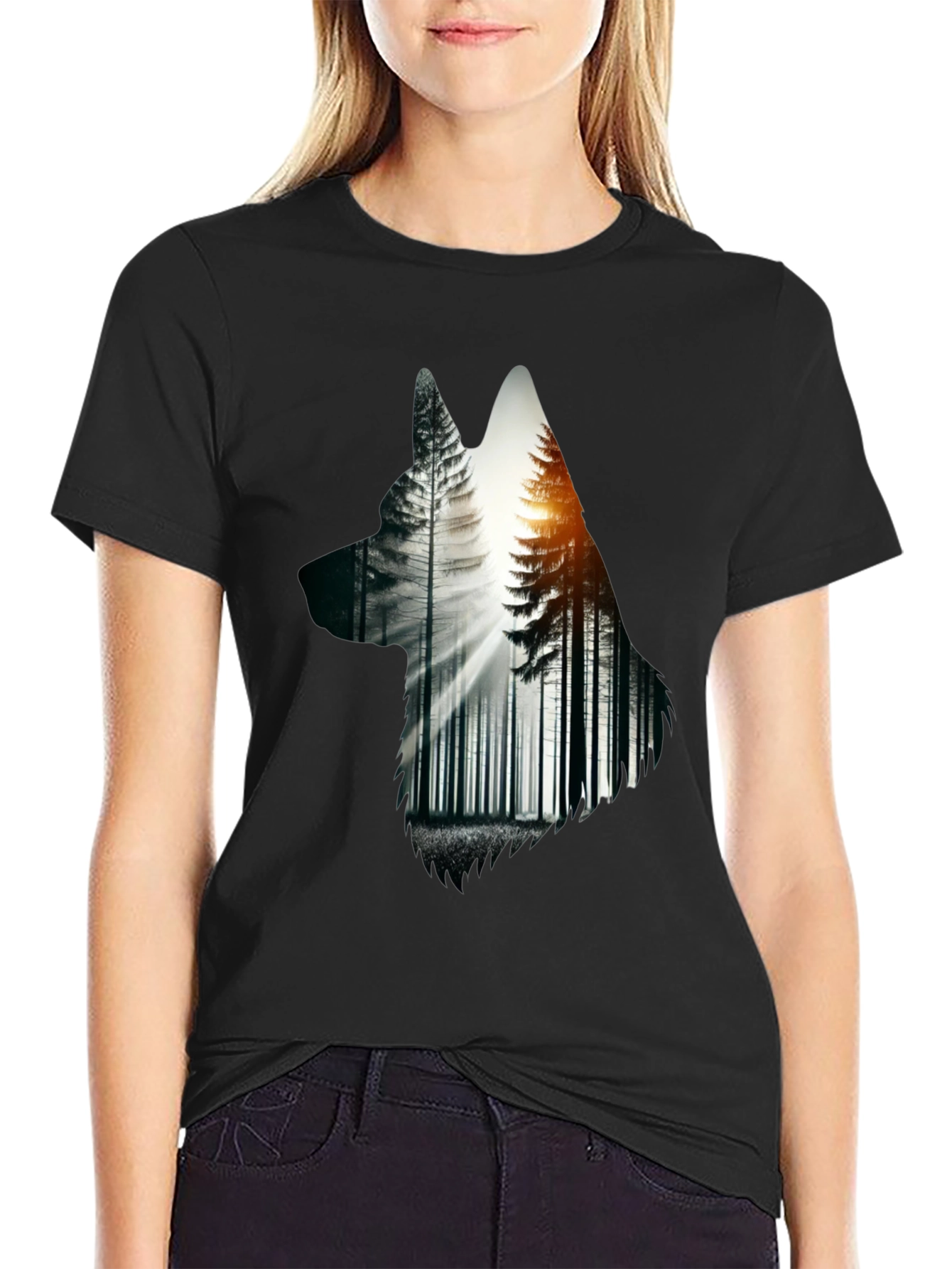 Nature Wolf Silhouette Tee