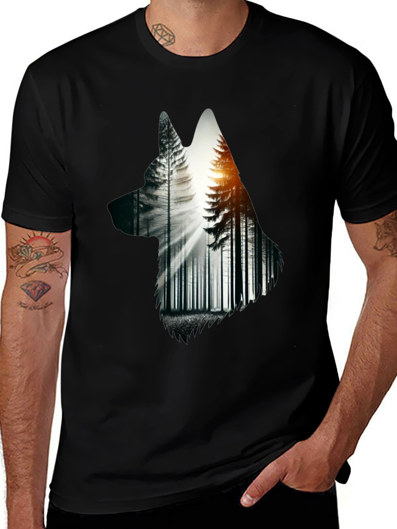 Nature Wolf Silhouette Tee