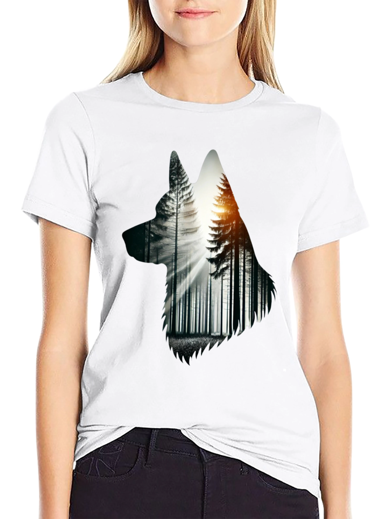 Nature Wolf Silhouette Tee