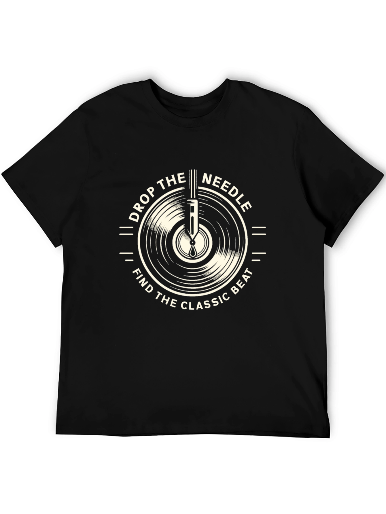 Drop the Needle Classic Beat Black T-Shirt
