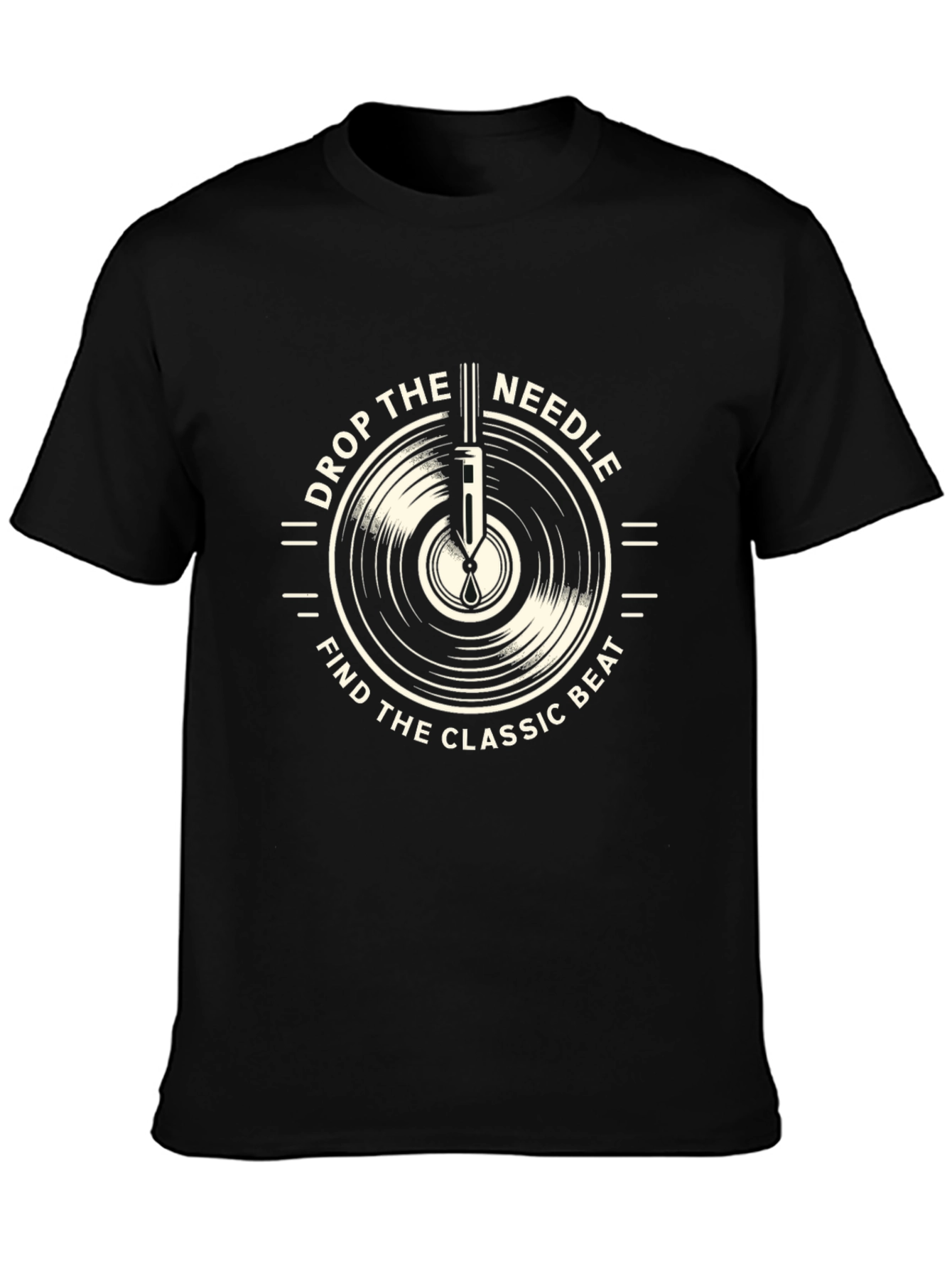 Drop the Needle Classic Beat Black T-Shirt