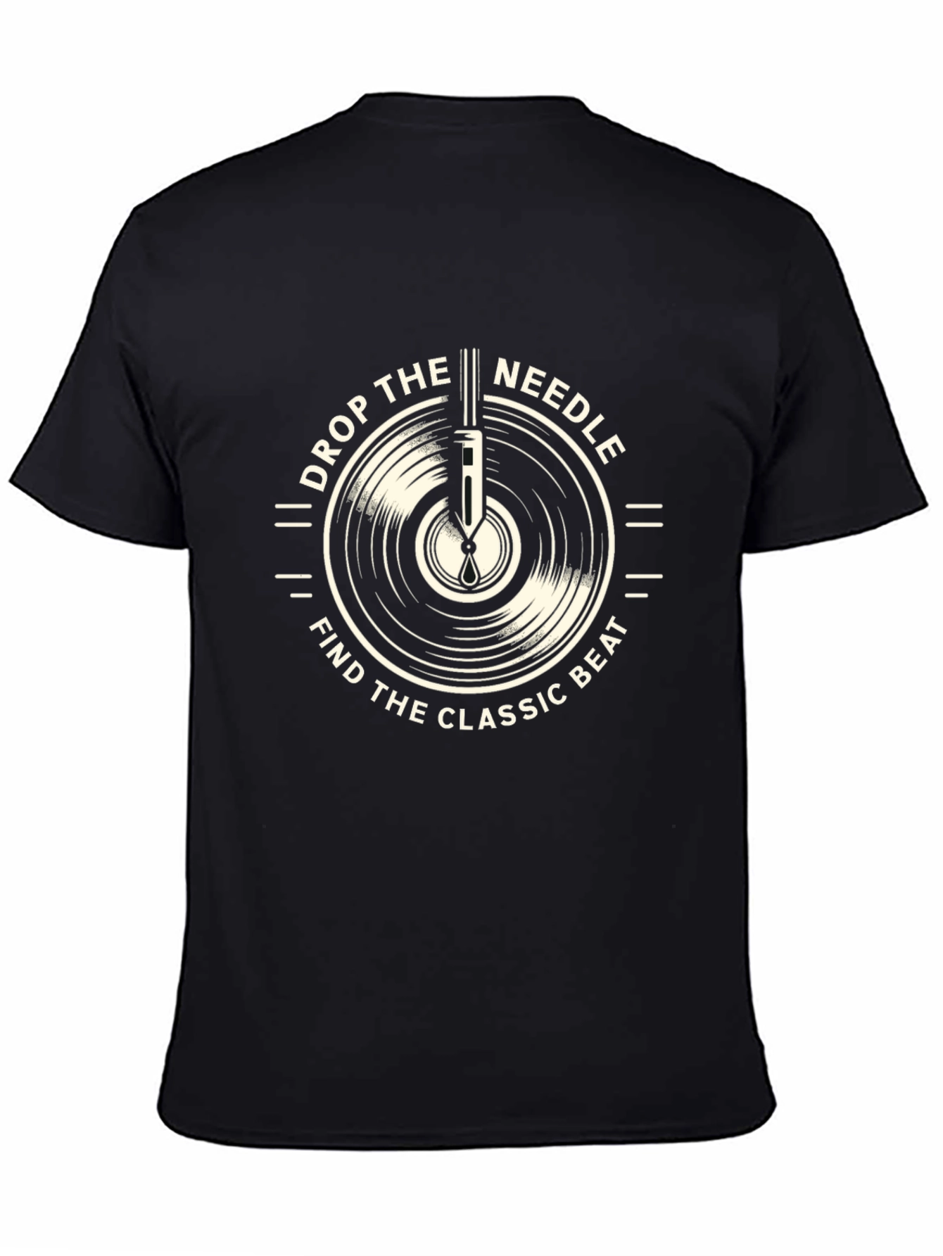 Drop the Needle Classic Beat Black T-Shirt