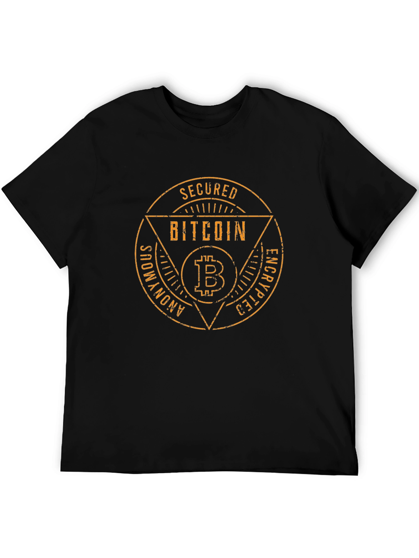 Secured Bitcoin Anonymous Encrypted Black T-Shirt