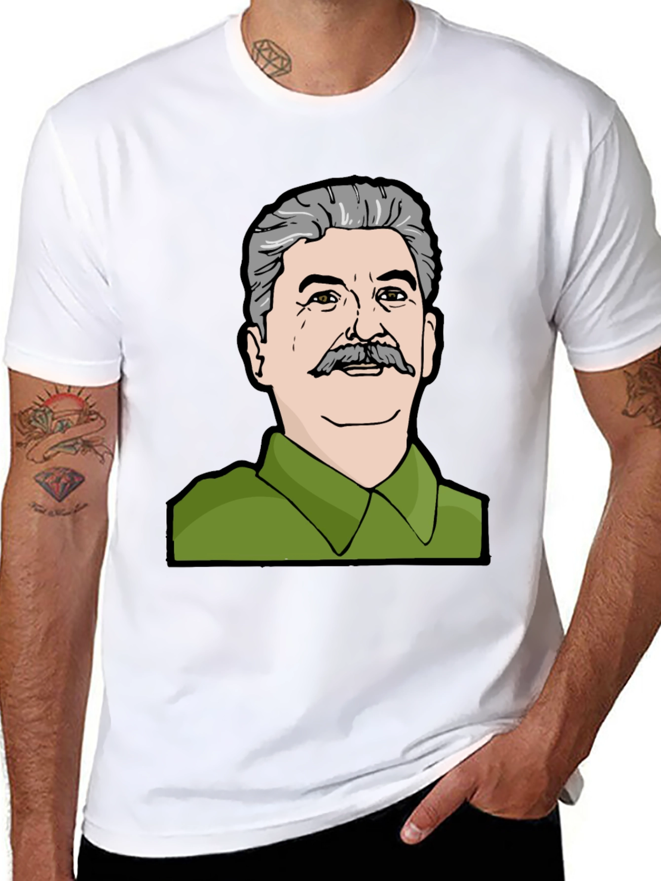 Stalin Graphic Print Black T-Shirt