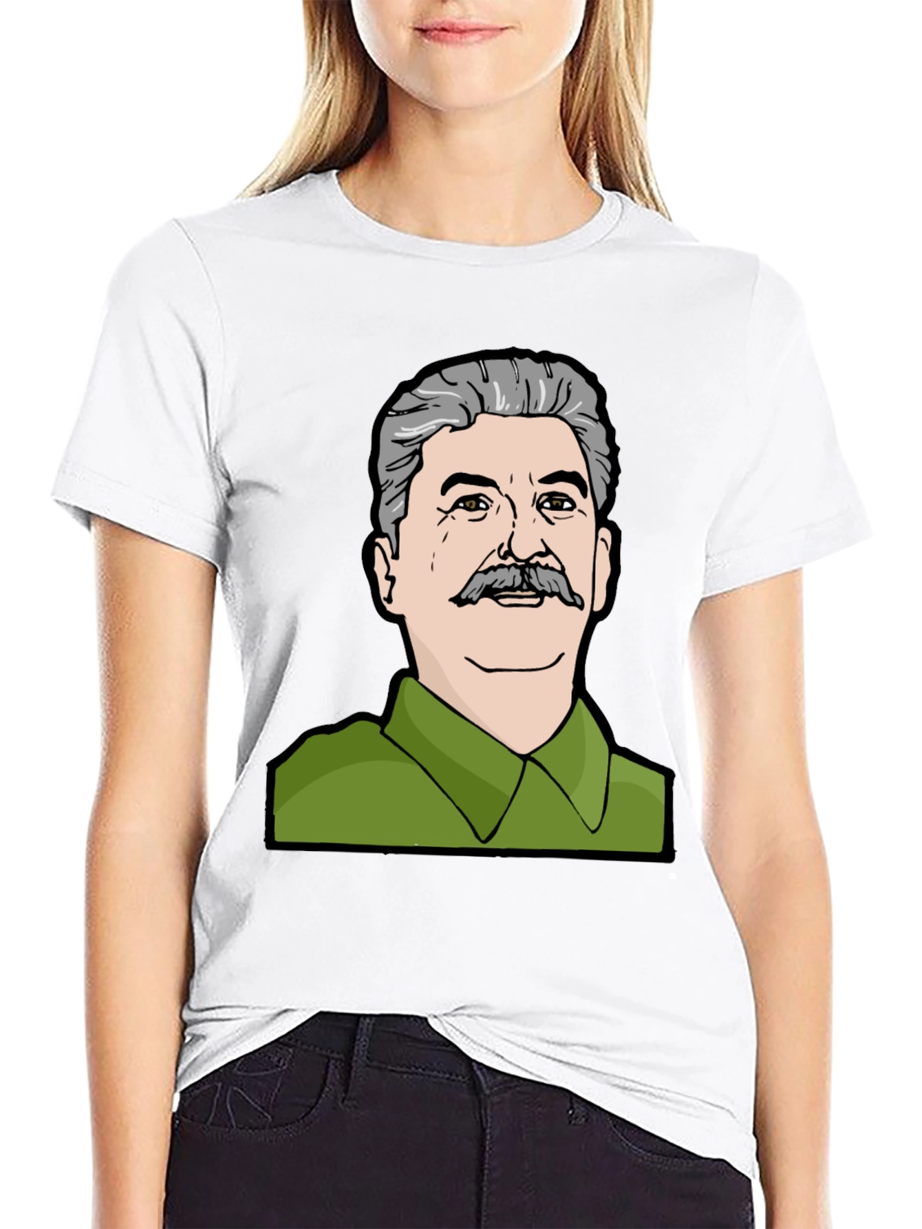 Stalin Graphic Print Black T-Shirt
