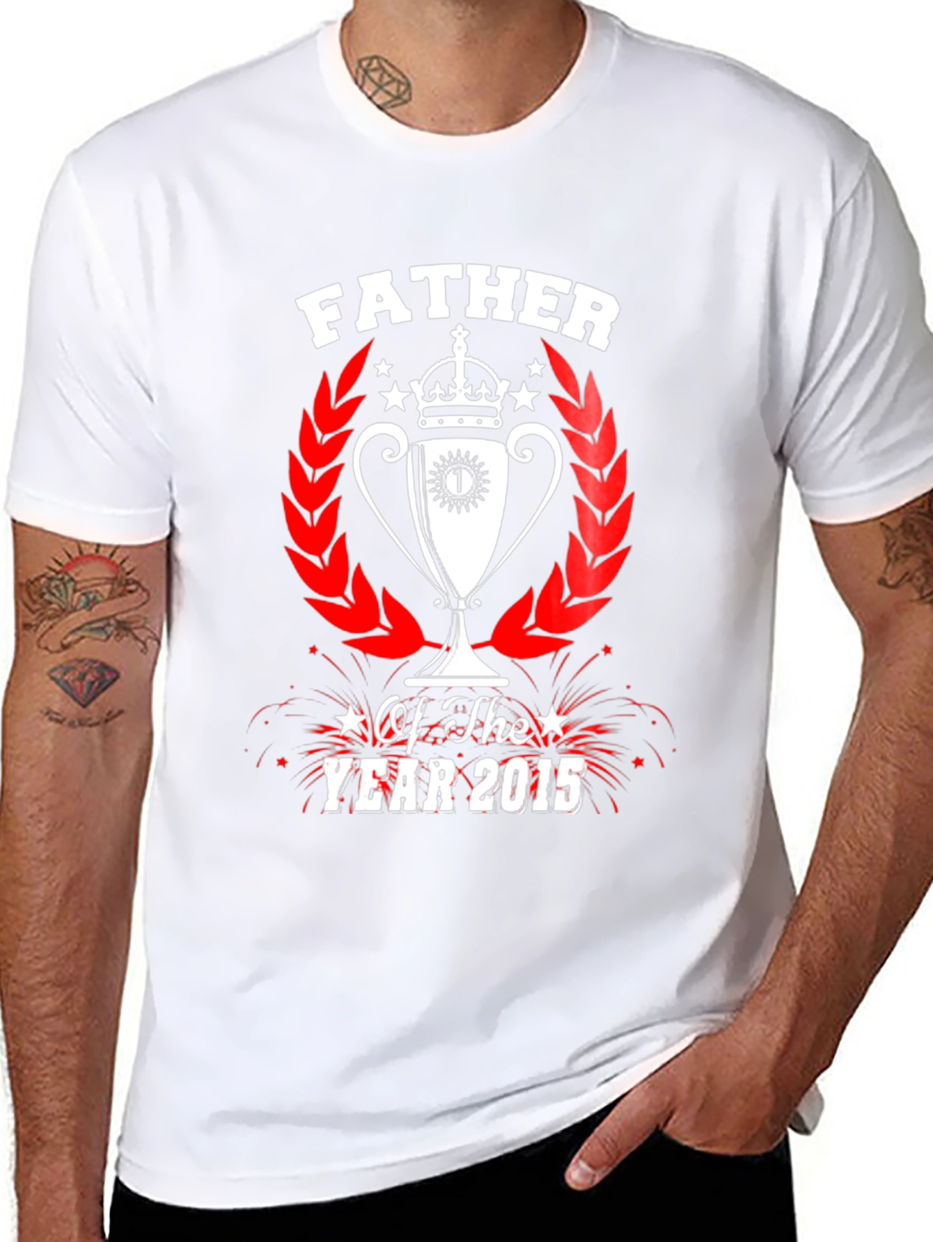 Father of the Year 2015 Graphic Tee - Black