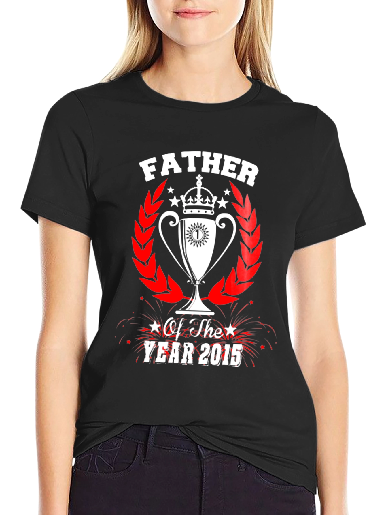 Father of the Year 2015 Graphic Tee - Black