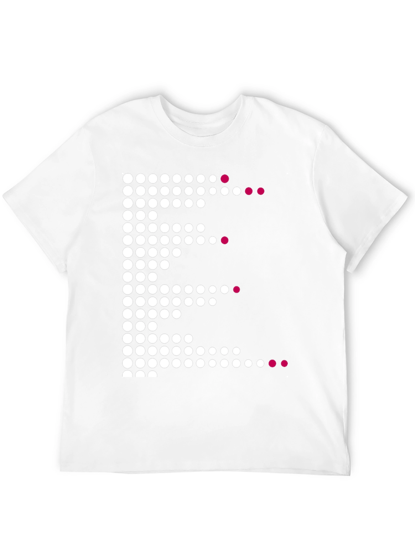 Dot Matrix Graphic Tee - Modern Casual Style