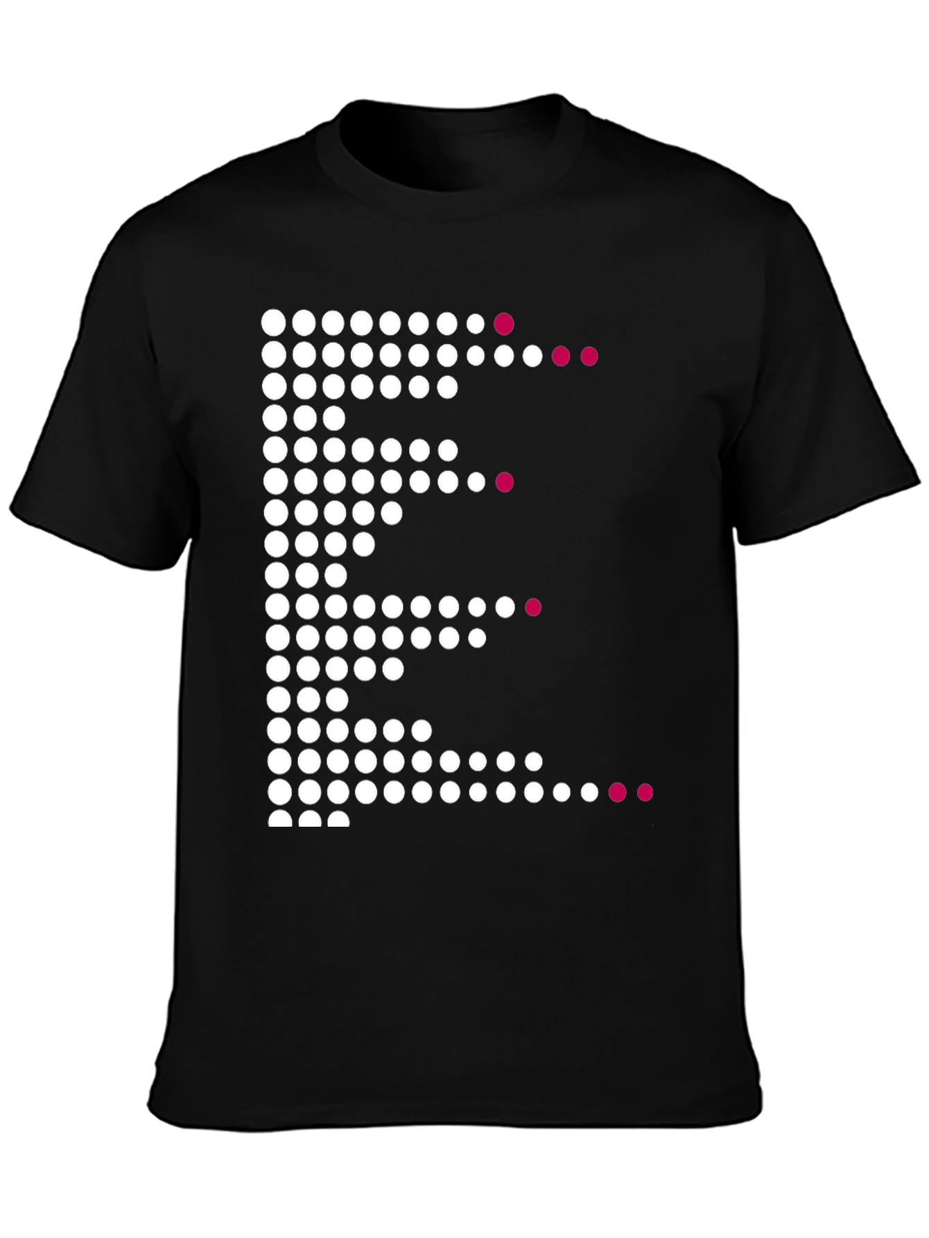 Dot Matrix Graphic Tee - Modern Casual Style