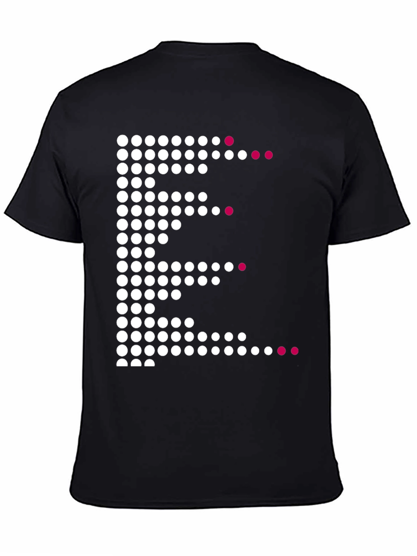 Dot Matrix Graphic Tee - Modern Casual Style