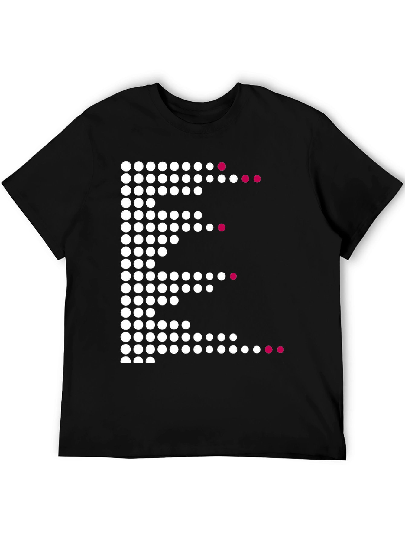 Dot Matrix Graphic Tee - Modern Casual Style