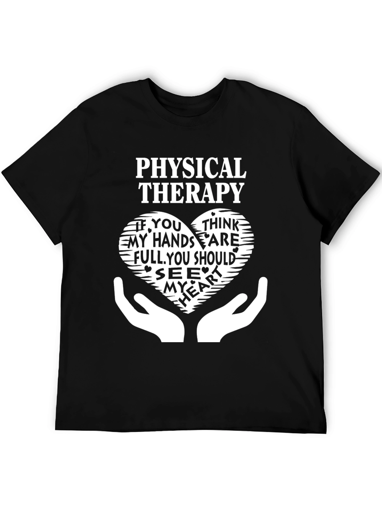 Physical Therapy Heart Hands Graphic T-Shirt