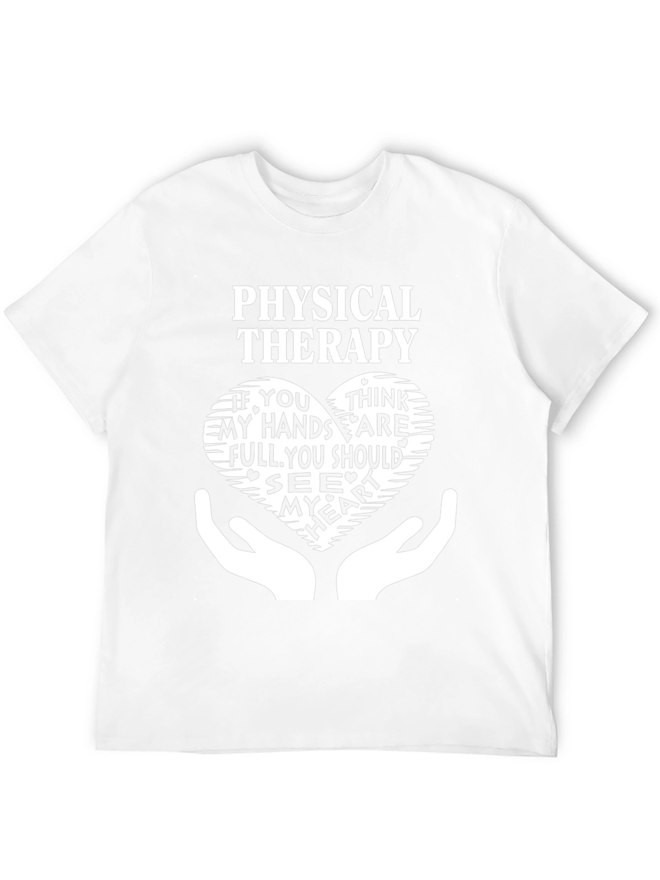 Physical Therapy Heart Hands Graphic T-Shirt