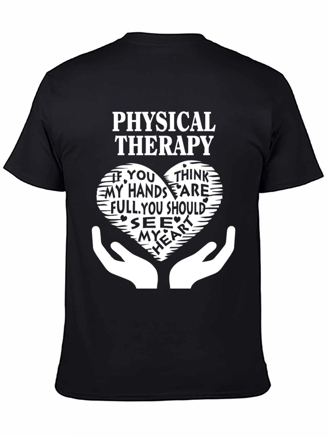 Physical Therapy Heart Hands Graphic T-Shirt