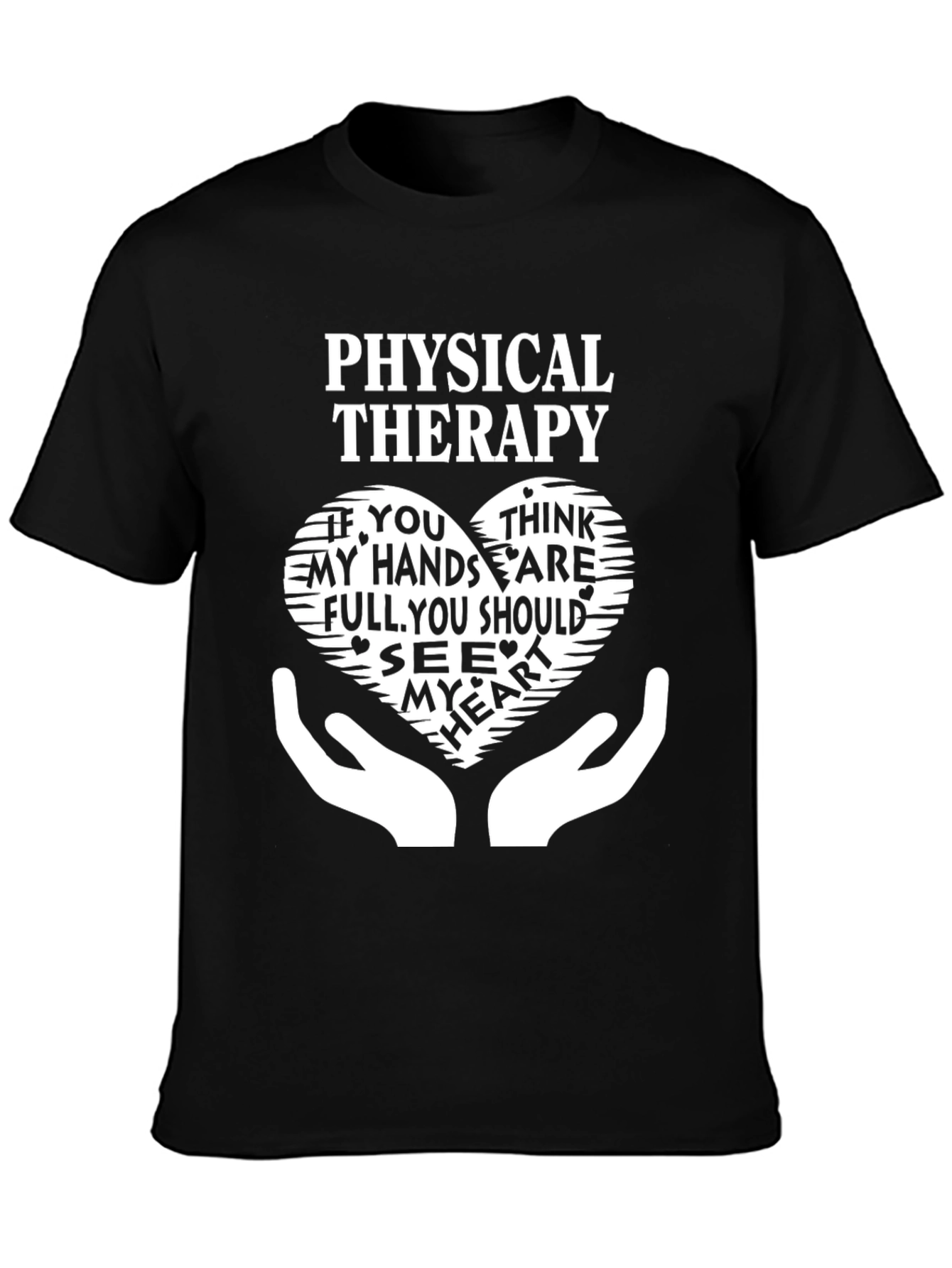 Physical Therapy Heart Hands Graphic T-Shirt