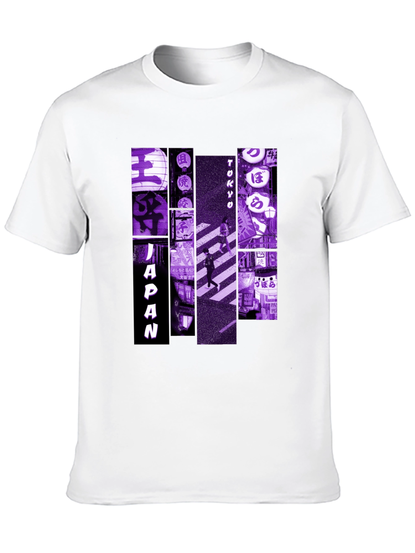 Japan Tokyo Nights Graphic Tee - Black