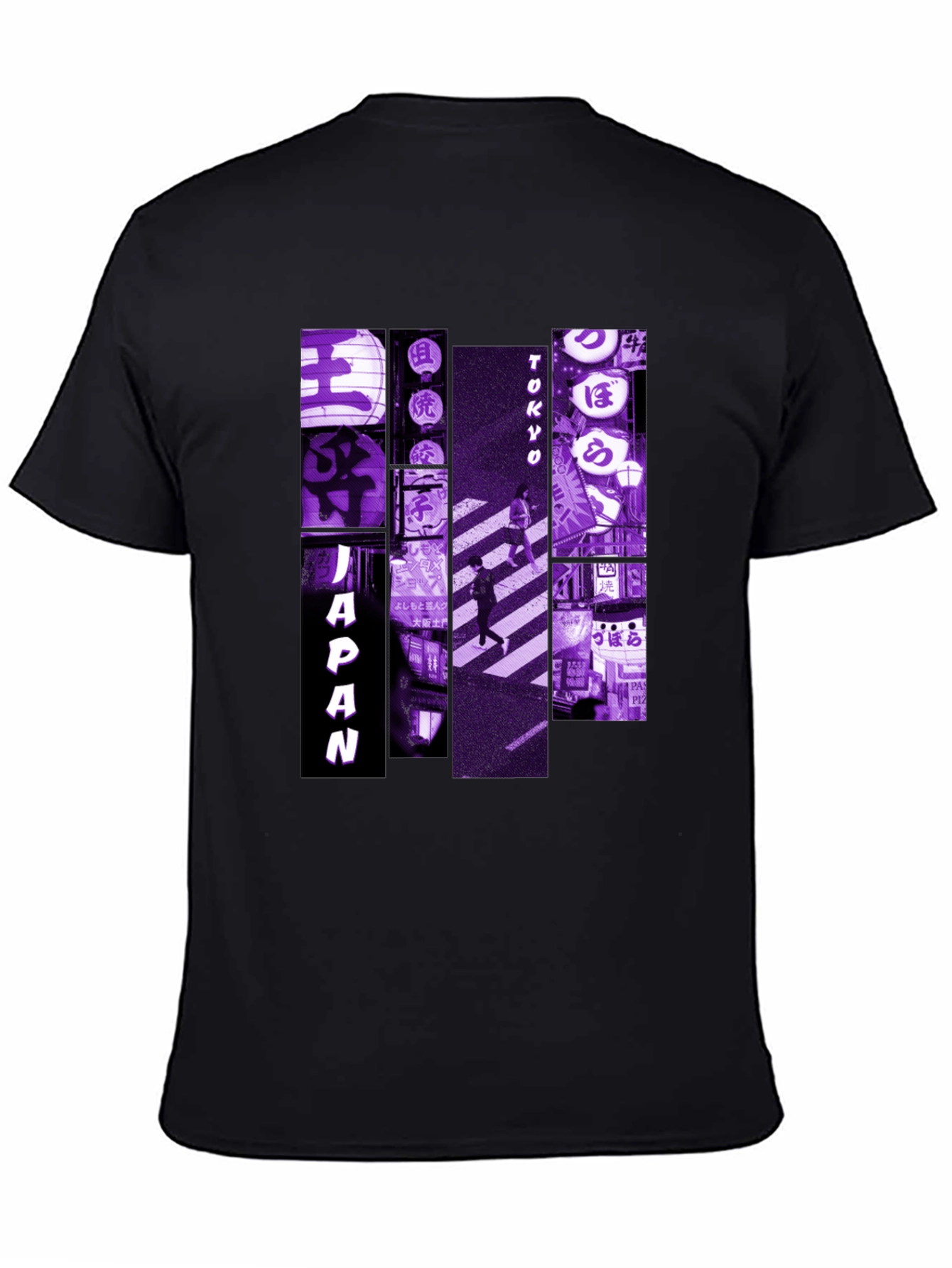 Japan Tokyo Nights Graphic Tee - Black