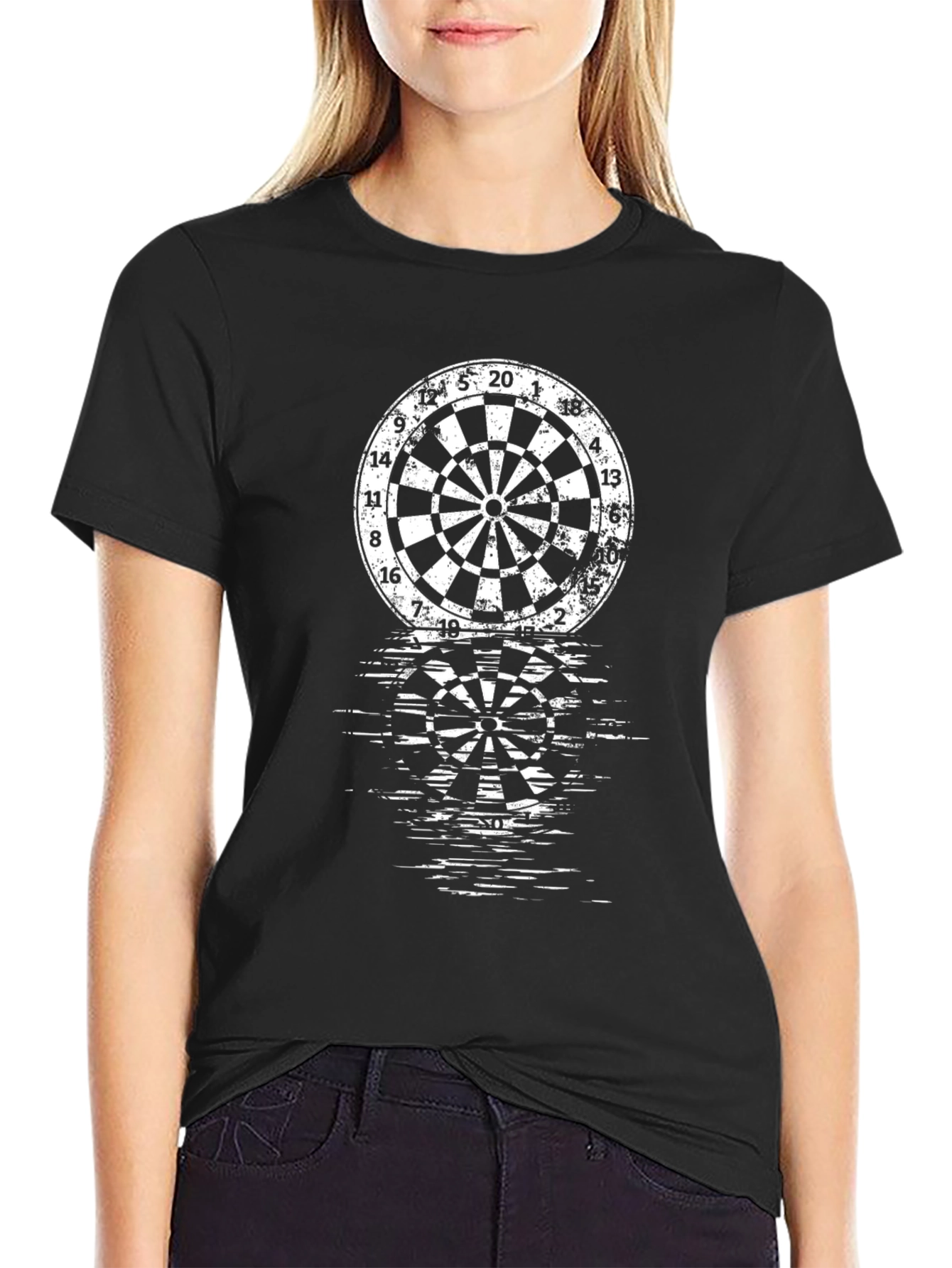 Cool Dart Board Graphic Tee - Black