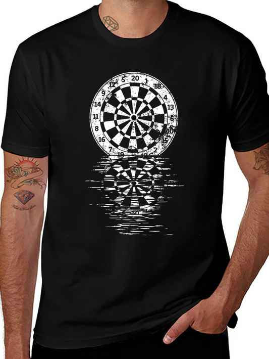 Cool Dart Board Graphic Tee - Black