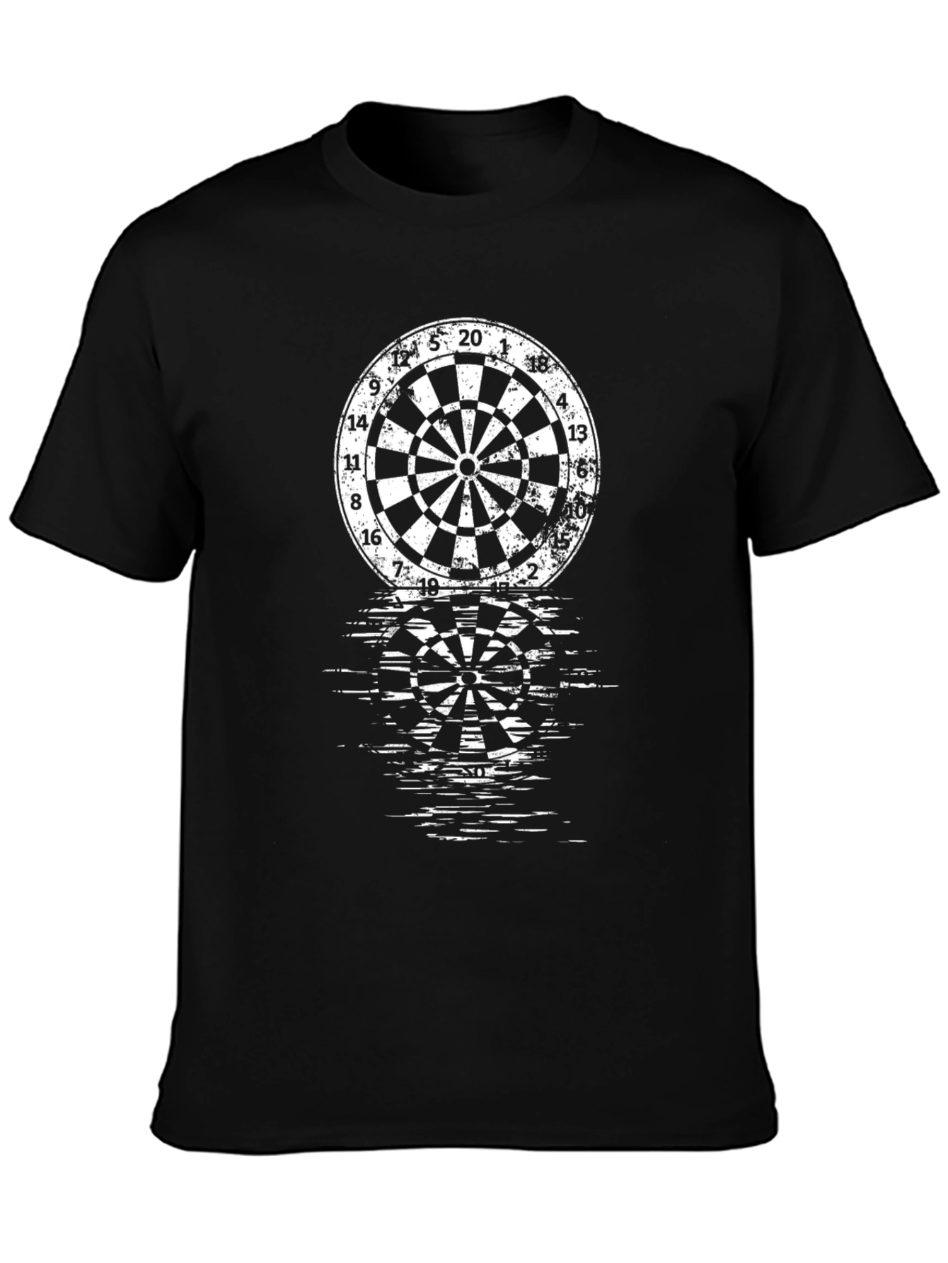 Cool Dart Board Graphic Tee - Black