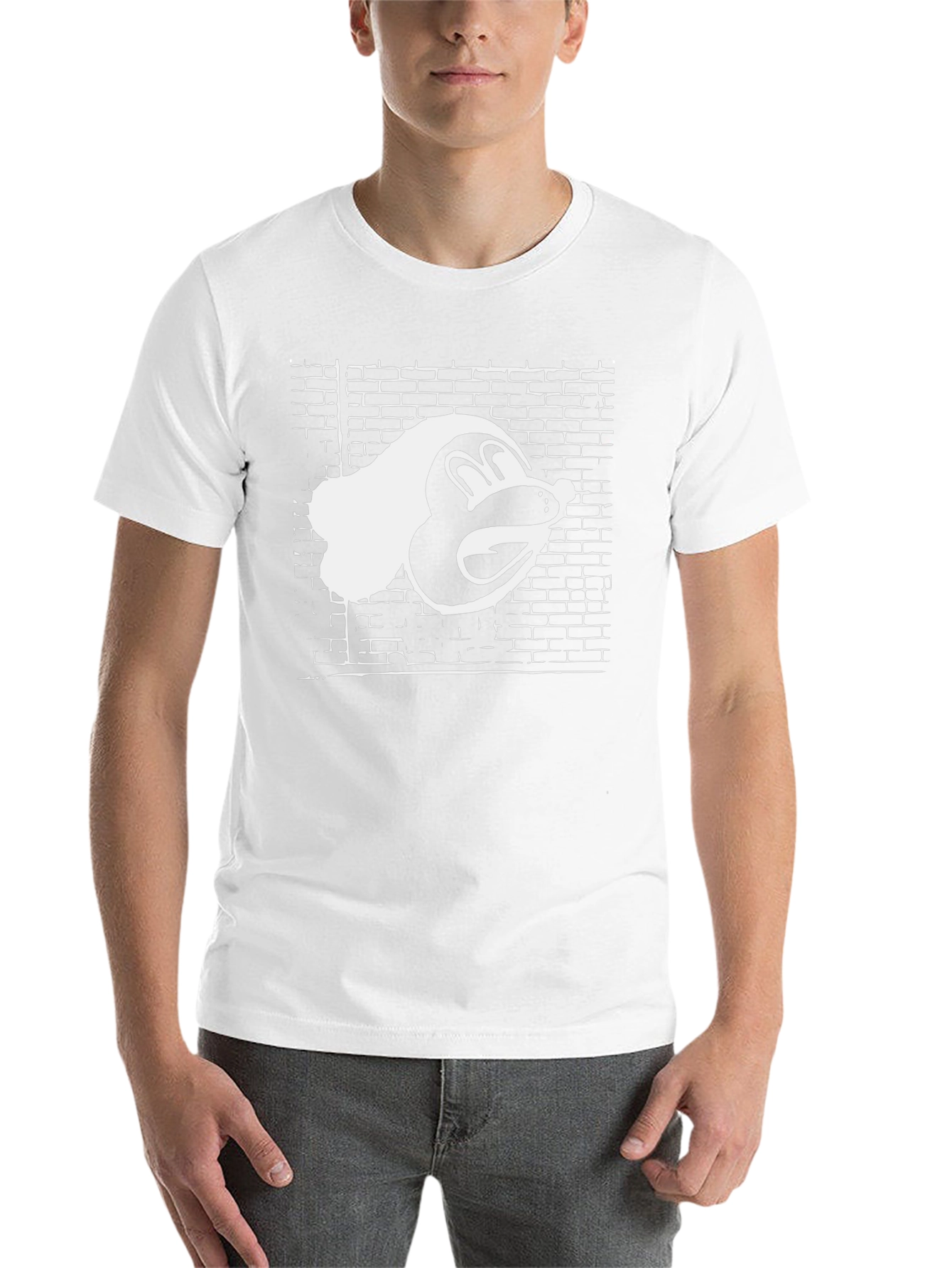 Retro Cartoon Character Tee - Black