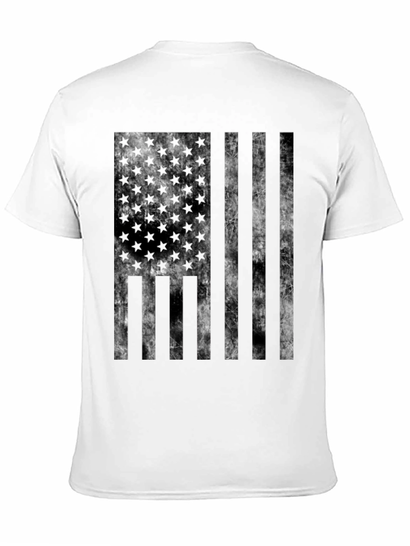 Blacked Out American Flag Graphic T-Shirt