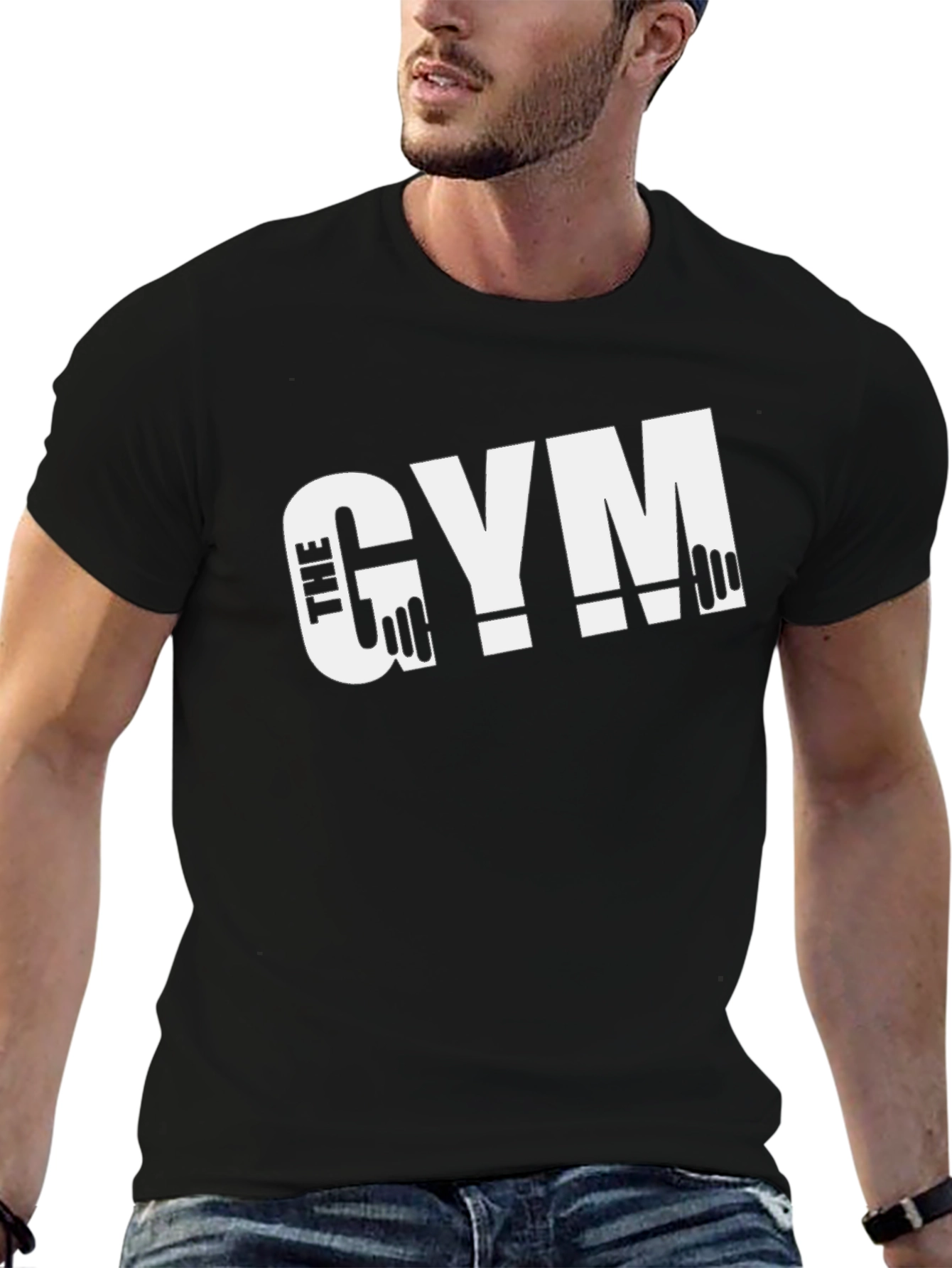The Gym Black T-Shirt - Workout Ready!