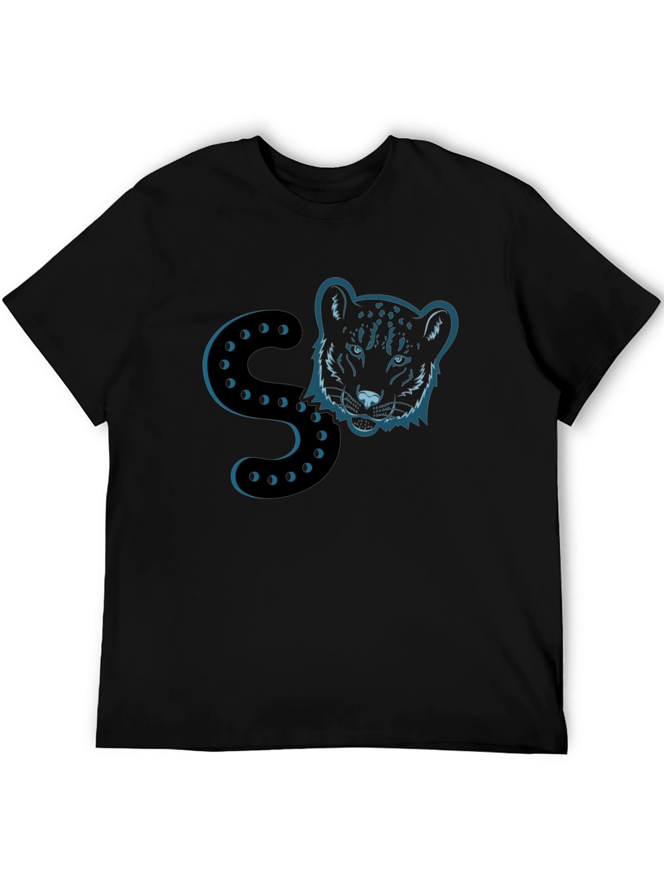 Black Panther Initial S Mens T-Shirt