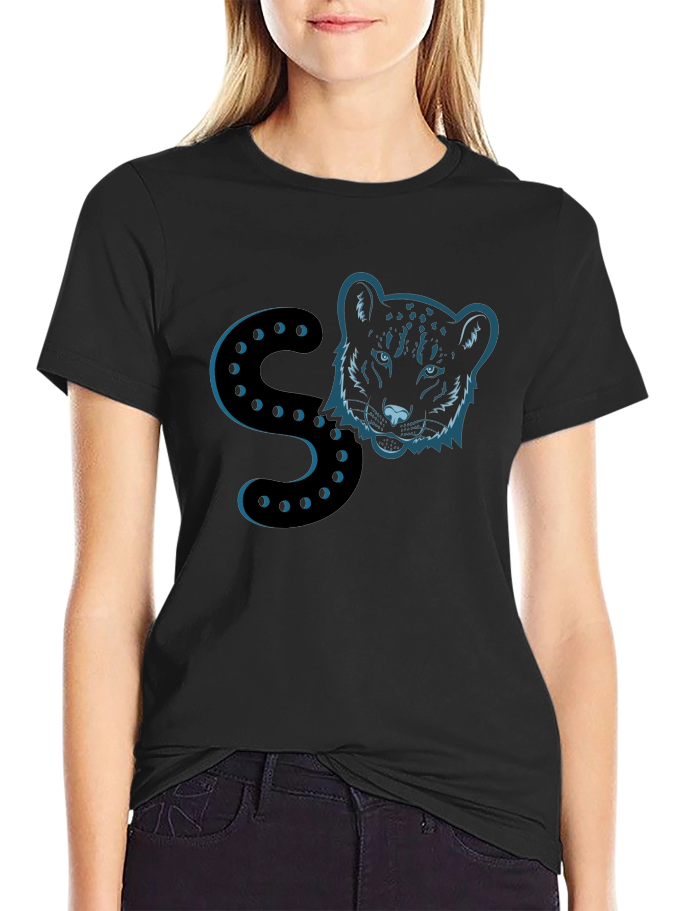 Black Panther Initial S Mens T-Shirt
