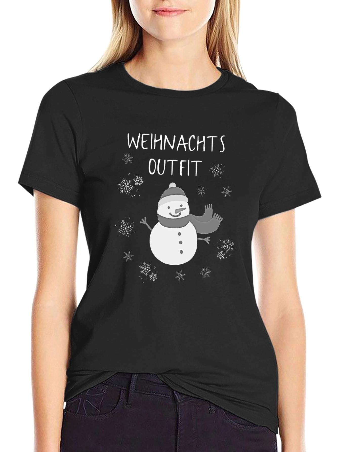 Festive Christmas Outfit Snowman T-Shirt
